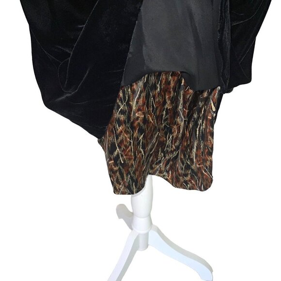 Givenchy Nouville Boutique Womens Dress Medium Black Velvet Silk Made In France - Picture 13 of 14